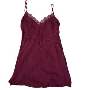 Victoria’s Secret Lace Trim Satin Slip Dress Size Small Snake Print Chemise